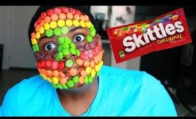 FULL FACE OF SKITTLES!!!  *THE STRUGGLE*