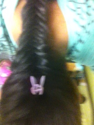 Fish tail braid with a butterfly 