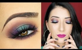 Purple and Blue Halo Smokey Eye Makeup Tutorial