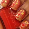 Orange and gold gradient with some dots