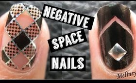 NEGATIVE SPACE NAILS | MELINEY HOW TO NAIL FOIL DESIGN TUTORIAL