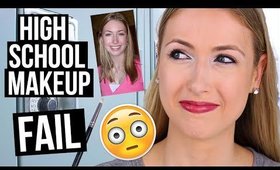 How I Did My Makeup in High School CHALLENGE | RachhLoves