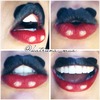 Mickey mouse inspired lip art 