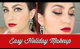 Rose Gold Lids & Red Lips Holiday Tutorial