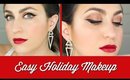 Rose Gold Lids & Red Lips Holiday Tutorial