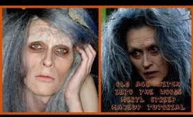 Old Age Witch Into the Woods Makeup Tutorial ☠ Meryl Streep Inspired ☠ Halloween 2014