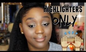 FULL FACE USING ONLY HIGHLIGHTERS Challenge  | #highlightersonly