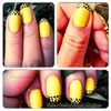Yellow Dotted French Manicure