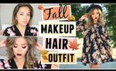 Cozy Fall Makeup, Hair + Outfit! GET READY WITH ME!