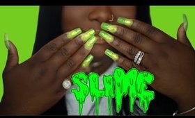 #SLIME Green Jelly Nails | Acrylic Full Set