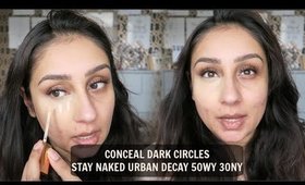 Conceal dark under eyes using Urban Decay Stay Naked concealer