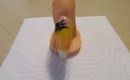 Candy Corn Stiletto nail design