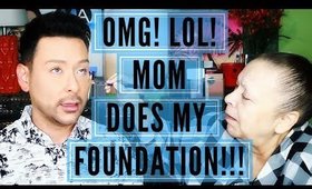 MOM DOES MY FOUNDATION FOR YOUTUBE !!! | mathias4makeup
