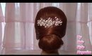 Easy Low bun Wedding Hairstyle for long medium hair tutorial updo