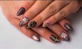 ♛♛ Quick Vlog - Glamorous Border Nail Art With Swarovski Crystals || Zmalowana ♛♛