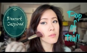 Summer Eye Look: Peacock inspired Pop of Teal!