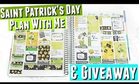 Erin Condren St Pattys Day PWM Weekly Spread, Erin Condren St Pattys Day Plan With Me Weekly Spread