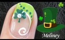 St Patrick's Day Clover Nail tutorial  - French Manicure Nail Art Design for Beginner Easy Simple