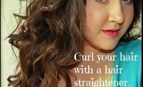 Easy way to Curl Hair with a Hair Straightener !