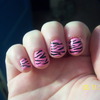 Bubblegum Zebra Print Nails