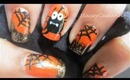 Spider nail design for halloween | tutorial
