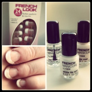 I've make my own French Manicure with nailpolish.