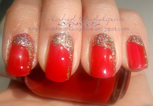 Red and gold glitter