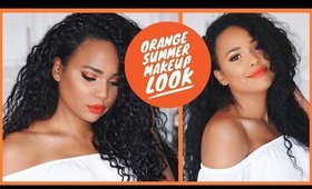 Orange Summer Makeup Look | Full Face of First Impressions | GRWM | Ashley Bond Beauty