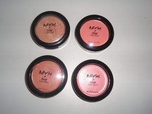 nyx cream blush swatches rose petal