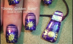 nails with MAC eyeshadow. SUNS on midnight blue robin moses nail art tutorial 679