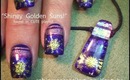 nails with MAC eyeshadow. SUNS on midnight blue robin moses nail art tutorial 679