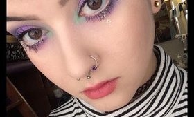 Vibrant Spring Glitter Tear Makeup
