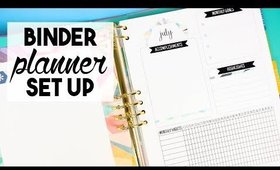 Binder Planner Set Up | WEEKLY VLOG