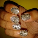Shiny Sparkly Silver Nails