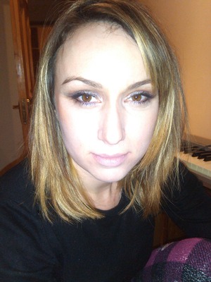 Did my friends make-up to practise some tricks, light enough make-up just to highlight her features :)