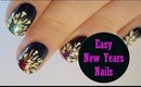 Easy New Years Nails ♥ Simple Firework Explosion Inspired Nail Art