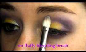 "Wildflower inspired eyeshadow tutorial" (lakers colored eyeshadow tutorial)
