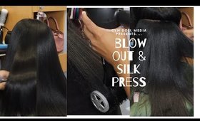 Silk Press on extremely thick natural hair!