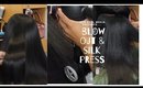 Silk Press on extremely thick natural hair!
