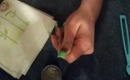 Acrylic nails :Kiwi lime nail design