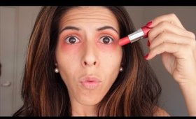 Tapar, Corregir, Eliminar, Quitar Ojeras con Labial Rojo ¿Funciona? ¡Probemos! por Lau