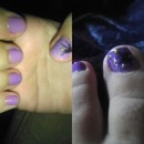 my nails&toes for homecoming<3