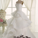 High quality elegant celebrity trendy strapless A-line princess wedding dress