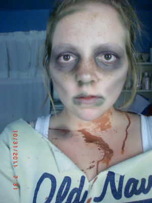 My Halloween make up. Its not anywhere near professional but i loved it. 