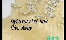 GIVE AWAY Bleach Blonde Remy Clip in Hair Extensions and MAC Rose Pigment Eye Shadow Powder