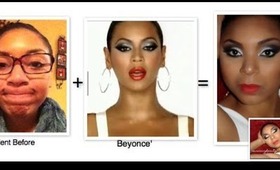 HOW TO: DUPLICATE BEYONCE'S GLAM LOOK!! Step by step tutorial!