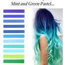 Sea green hair dye