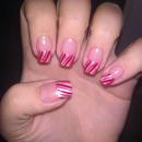 Candy Cane Manicure Nails