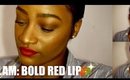 Fall Glam: Thanksgiving Inspired Brown lid + Ombre Red Lip || TheBeautiJunki ♥