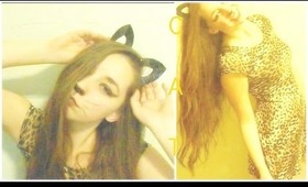 Running Late? Easy, Fast, Cheap CAT Halloween Makeup & Costume